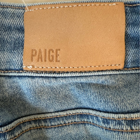 PAIGE Women's Straight Leg Blue Jeans - Picture 3 of 6